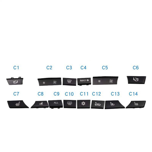 14Pcs Key Caps Repair Kit for BMW 5 6 7 F10 F01 F12 (2009-2017)