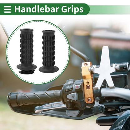 7/8 22mm Hand Grips Cover Kit for Motorcycle Bar Throttle TPU Black