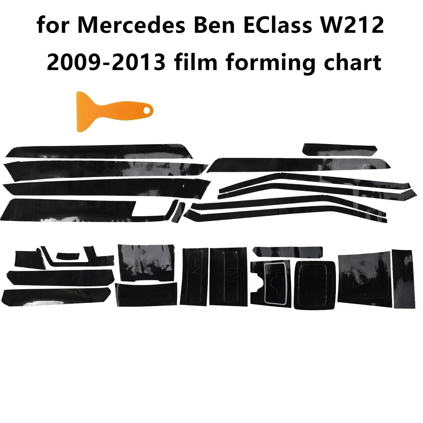 Carbon Fiber 5D Interior Trim for Mercedes BENZ Class E W212 (2009–2016)