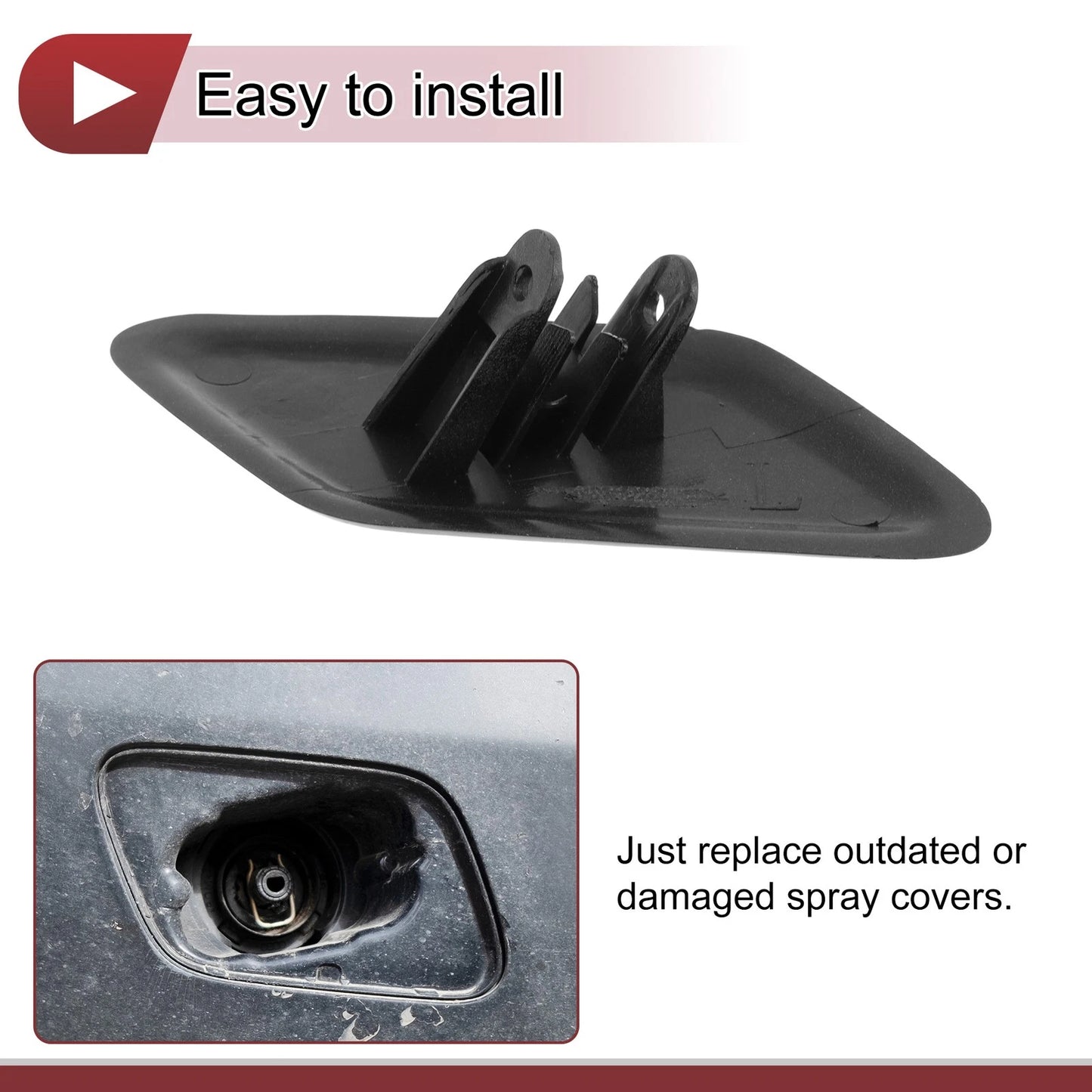 Front Left Bumper Trim Nozzle Cover for Volvo C30 (2010-2013)