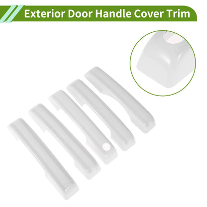 White ABS Exterior Door Handle Cover Trim for Ford Bronco (2021-2025)