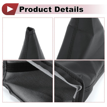 Car Gear Shift Stick Gaiter for Toyota Corolla (2001-2013) Black Faux Leather