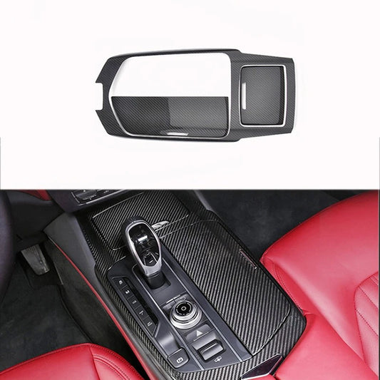 100% Carbon Fiber Console Gear Shift Panel Cover Trim for Maserati Levante 2016+