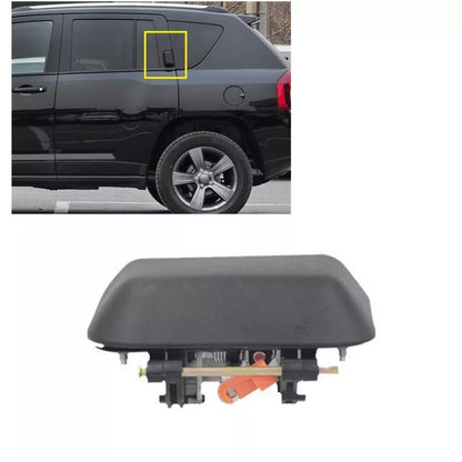 Left Rear Door Handle for Jeep Compass (2007-2016) Black 2 x Covers