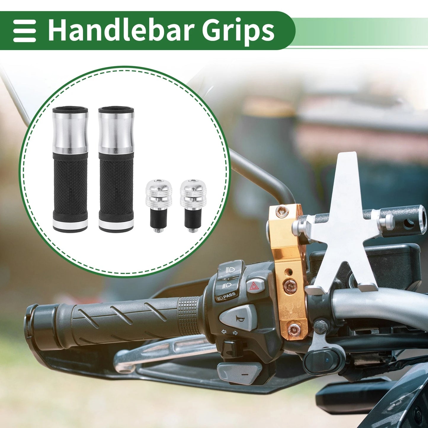 Grips / 7/8" 22mm / Motorcycle Hand Grips Cover Set for Motorcycle