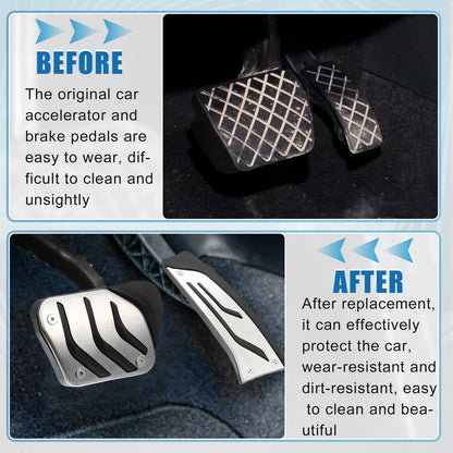 3 Pcs Accelerator & Brake Pedal Covers for BMW 1 2 3 4 Series (2011-2020)