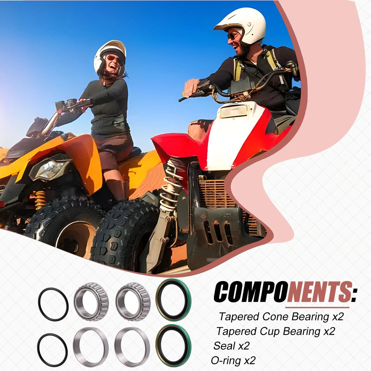 Rear Hub Bearing Seal Repair Kit for Polaris Trail Boss (2000–2013)