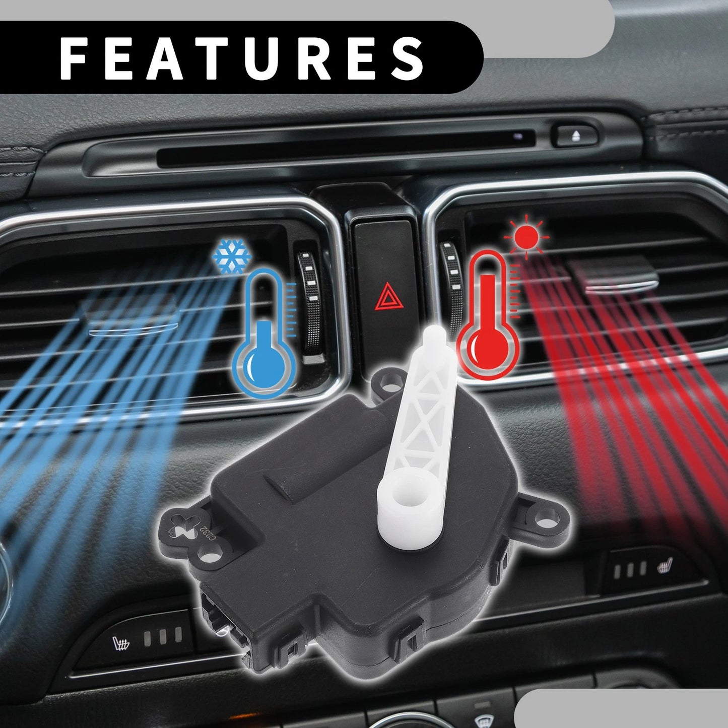 Heater Blend Door Control Actuator for Ford Mustang (2005-2009)
