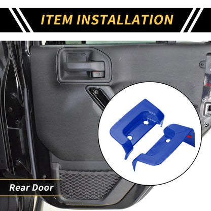 Rear Door Latch Lock Cover Trim for Jeep Wrangler JL JLU (2018-2024) Blue