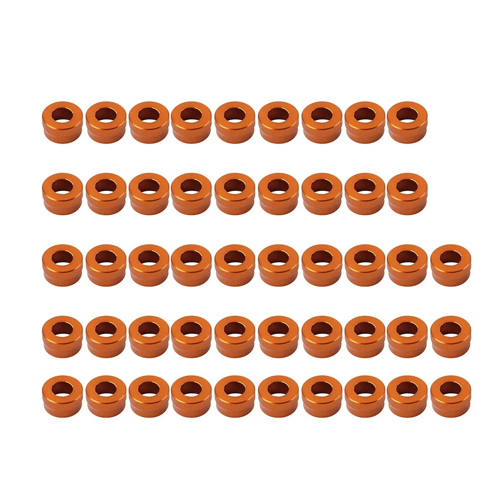48X Engine Bolt Topper Caps Orange for Harley Twin Cam Touring Dyna