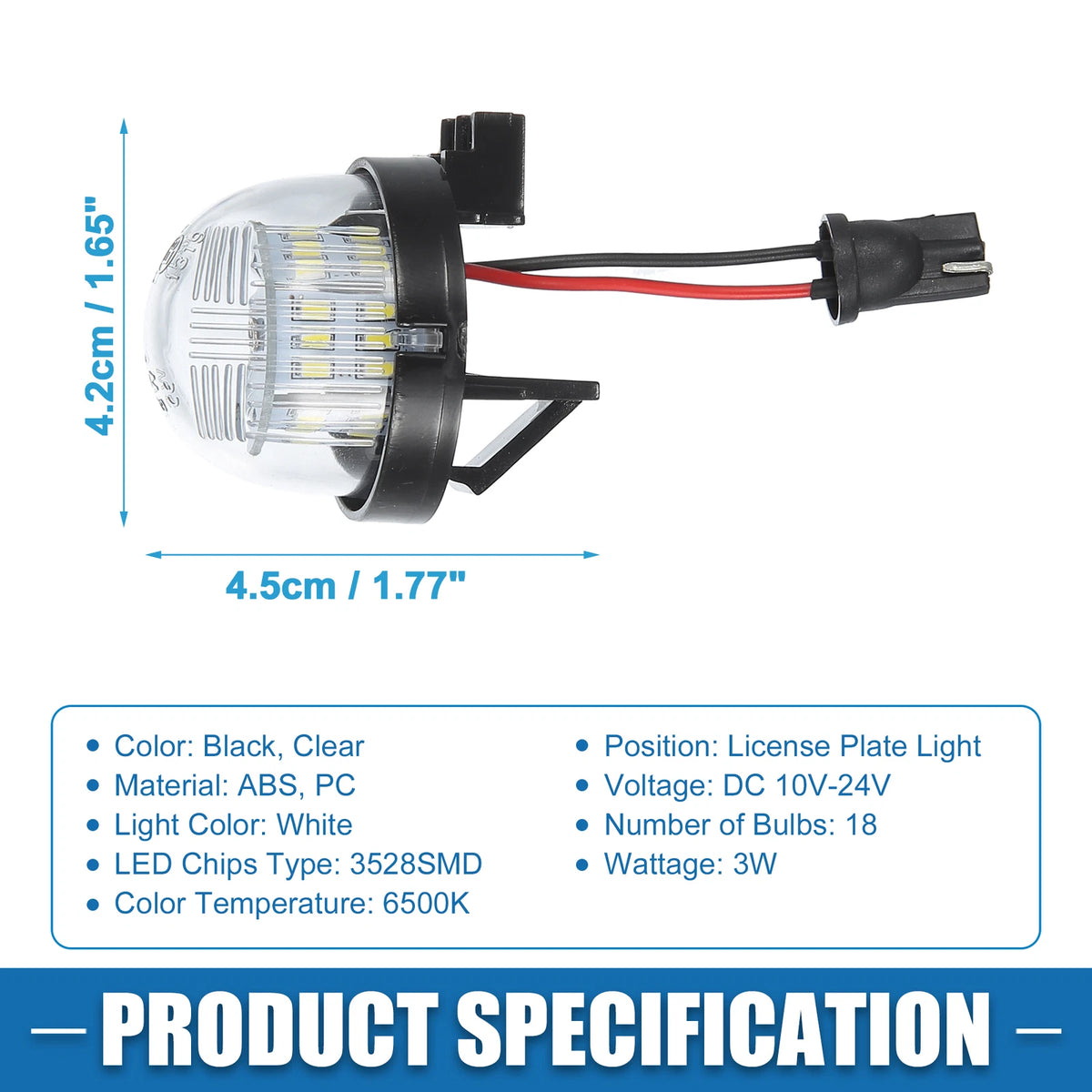 White 3528SMD LED License Plate Lights for Suzuki Grand Vitara (2006-2014)