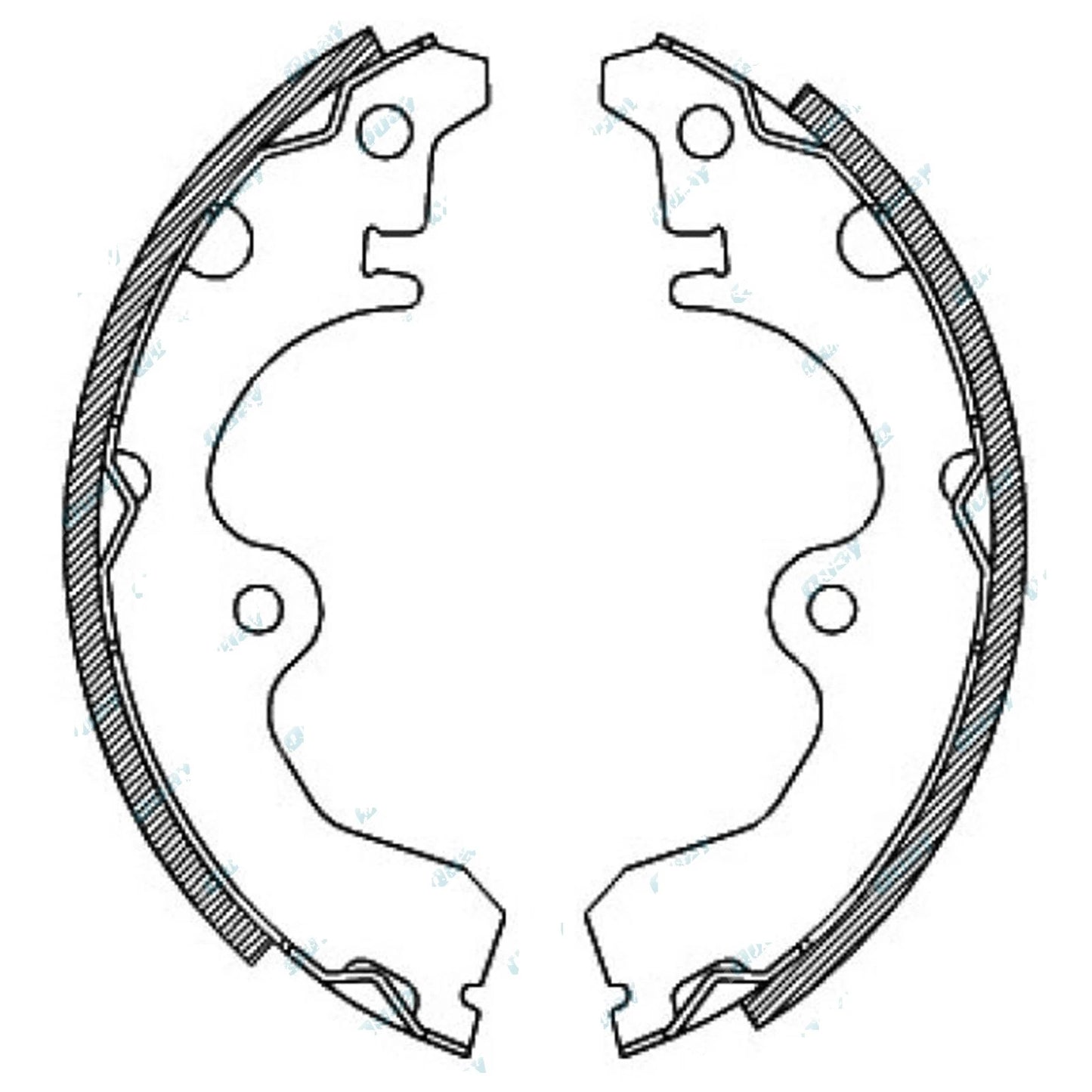 Rear Brake Shoes Lining Pads Set of 4 for Toyota Starlet EP91 (1996-1999)
