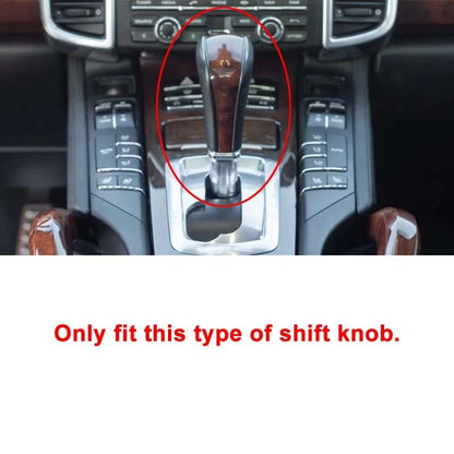 Real Carbon Fiber Gear Shift Knob Cover Kit for Porsche Cayenne 958 2011-2017