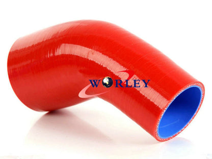 2.5" to 3" 64mm - 76mm Silicone 45° Elbow Reducer Hose for Car