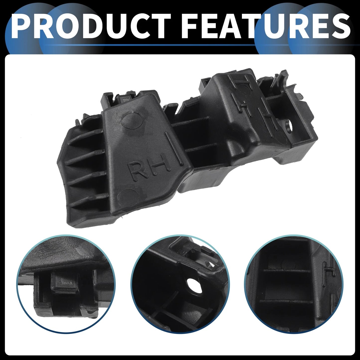 Right Front Bumper Retainer Bracket for Kia K5 (2020-2022) Black ABS