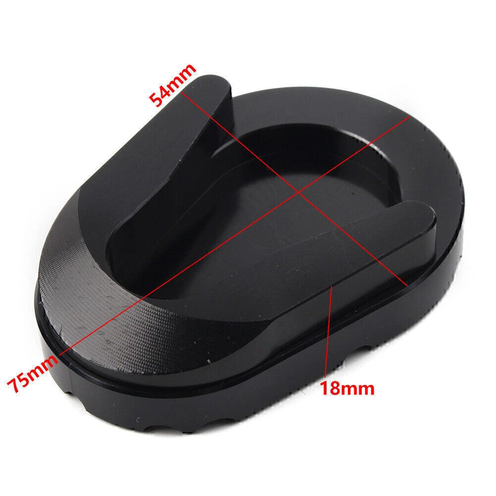 Black Kickstand Enlarge Plate Pad for Vespa Sprint Primavera 150 (2013-2020)