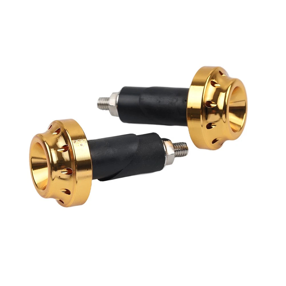 Gold Motorcycle Handlebar Grips 7/8'' 1'' with End Caps for Make & Model