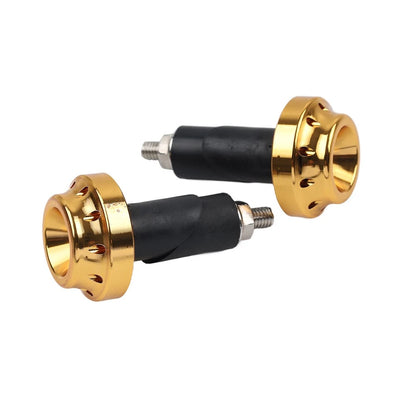 Gold Motorcycle Handlebar Grips 7/8'' 1'' with End Caps for Make & Model