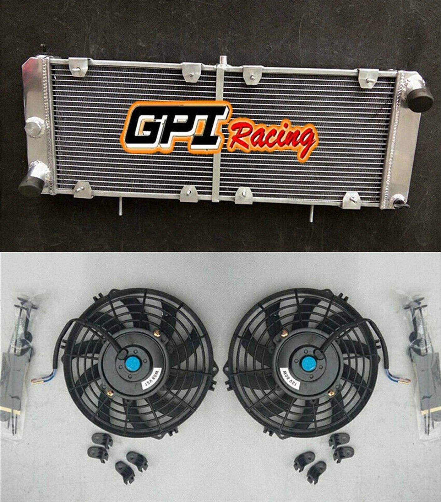 Alu Radiator + Fan for Fiat X1/9, Bertone X1/9, Lancia Scorpion (1972-1982)