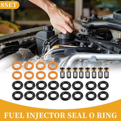 8 x Fuel Injector Seal O Ring for Dodge Dakota (2002)