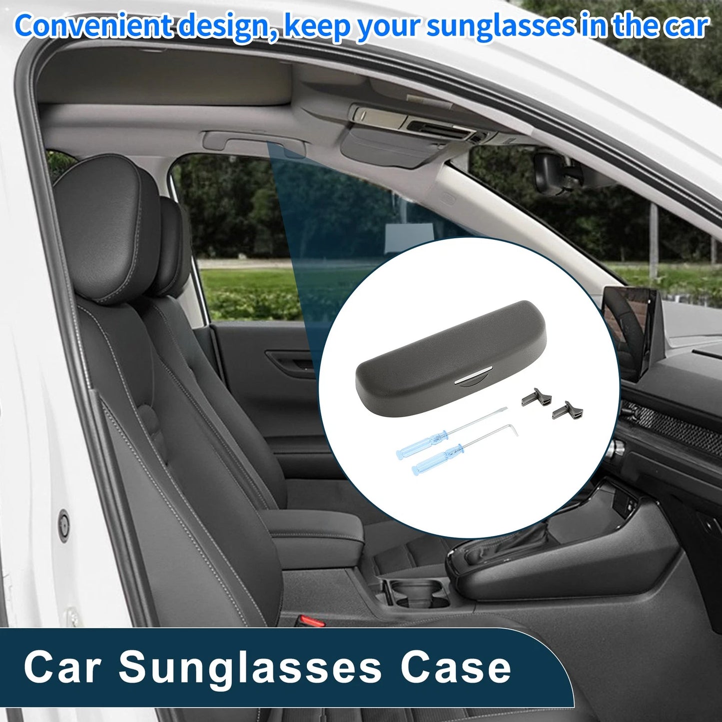 Sunglasses Case for Honda Accord Eyeglasses Holder Dark Grey