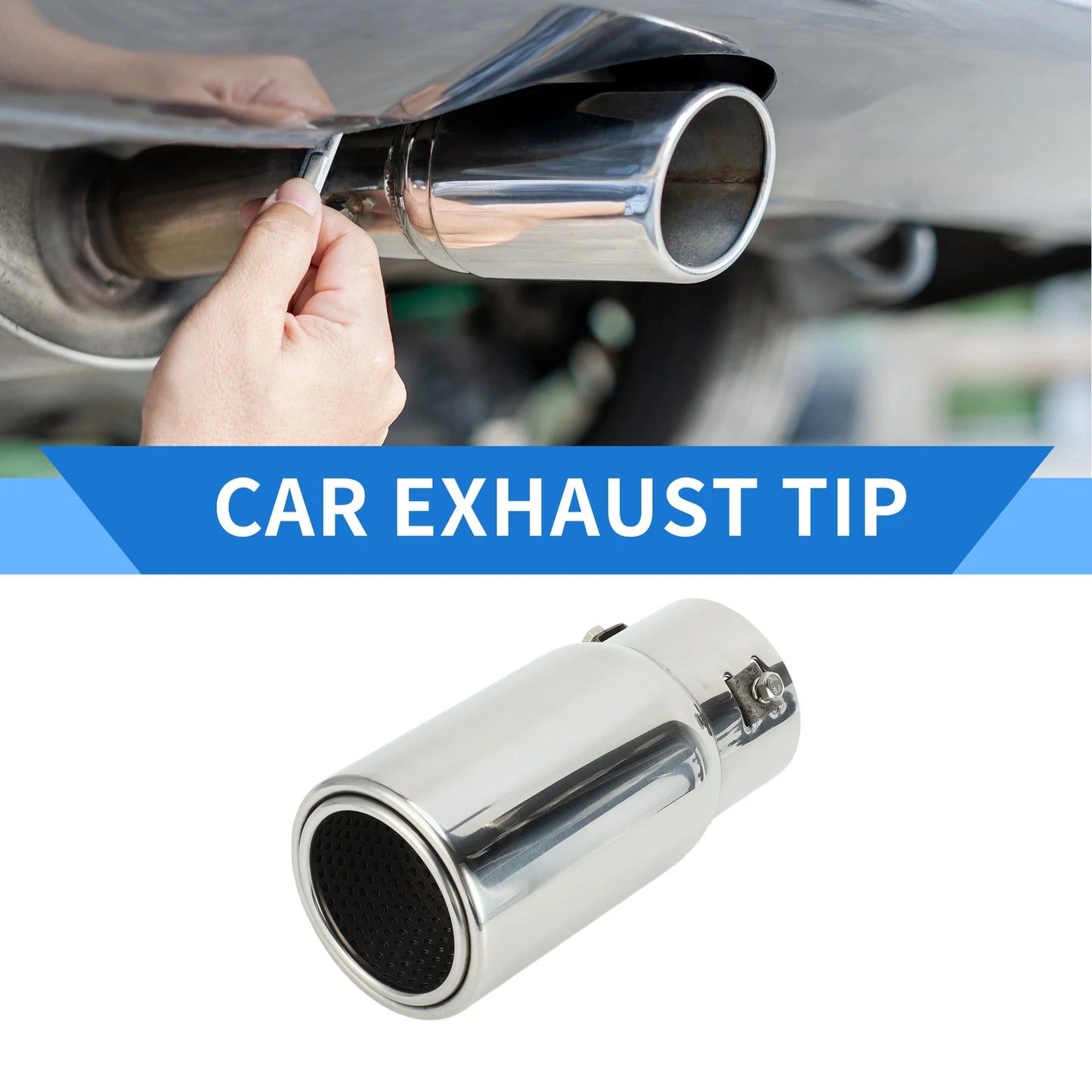 1 Pc Exhaust Tip 1.3" - 2.9" Inlet for Toyota Land Cruiser Prado