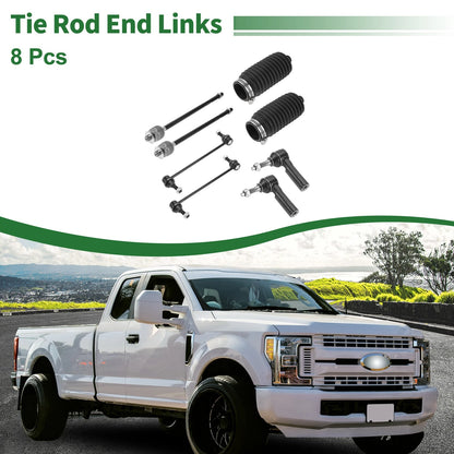 8pcs Front Suspension Kit Tie Rod Ends & Sway Bar Links for Ford Mustang (2005-2010)