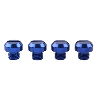 4 x Universal Motorcycle Mirror Hole Blanking Plugs for M10 Screws - Blue