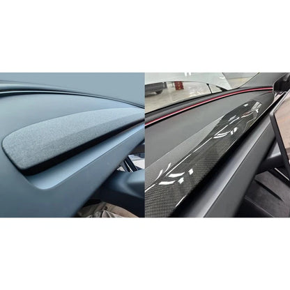 Real Carbon Fiber Replace Dashboard Panel Cover for Tesla Model 3 2023-2024