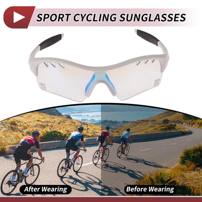 Set 1 Motorcycle Goggles Light Blue Lens White Frame PC TPU for Motorcycle