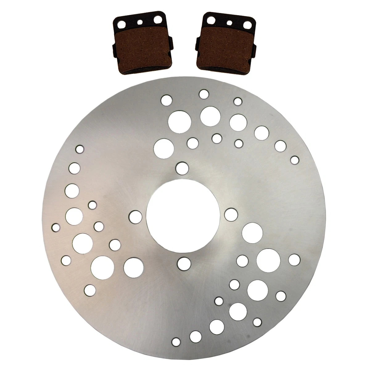 2 x Rear Disc Brake Rotor & SemiMetallic Pads for Yamaha Raptor 250 (2008–2013)