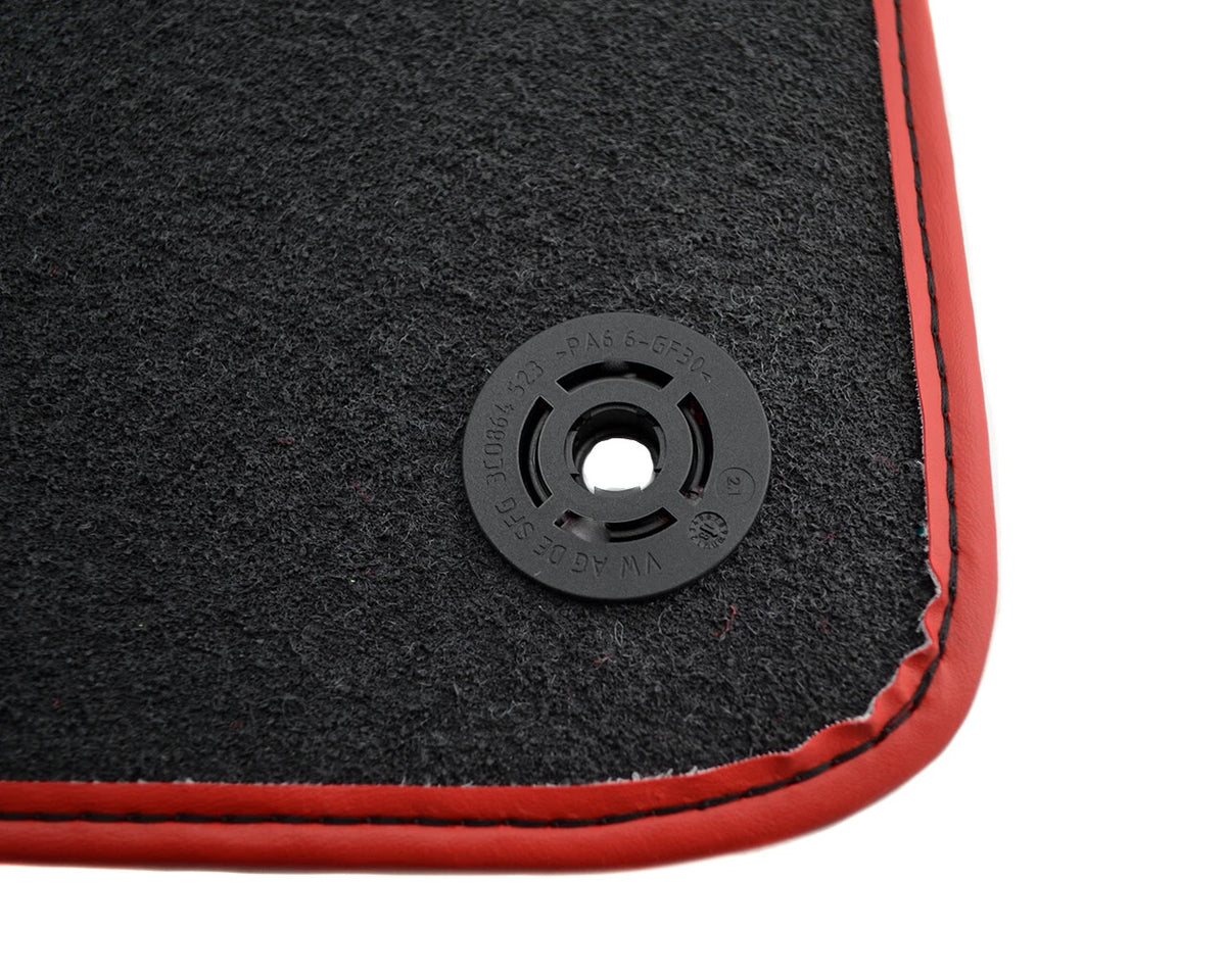 Tailored Red Floor Mats for Bentley Bentayga with Custom Emblem (2016-2023)