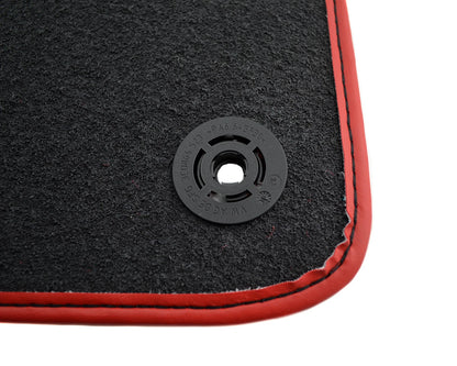 Tailored Red Floor Mats for Bentley Bentayga with Custom Emblem (2016-2023)