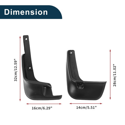Mud Flaps Splash Guards 1 Set for Toyota Ractis (2012-2018)