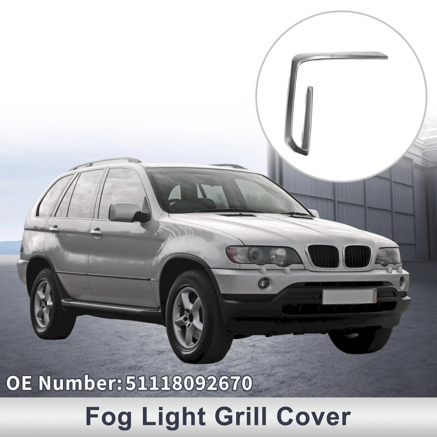 Front Right Fog Light Grill for BMW X5 (2019-2023)