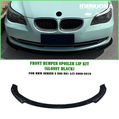 Front Lower Spoiler Lip Splitter Kit for BMW 5 Series E60 E61 (2008-2010)
