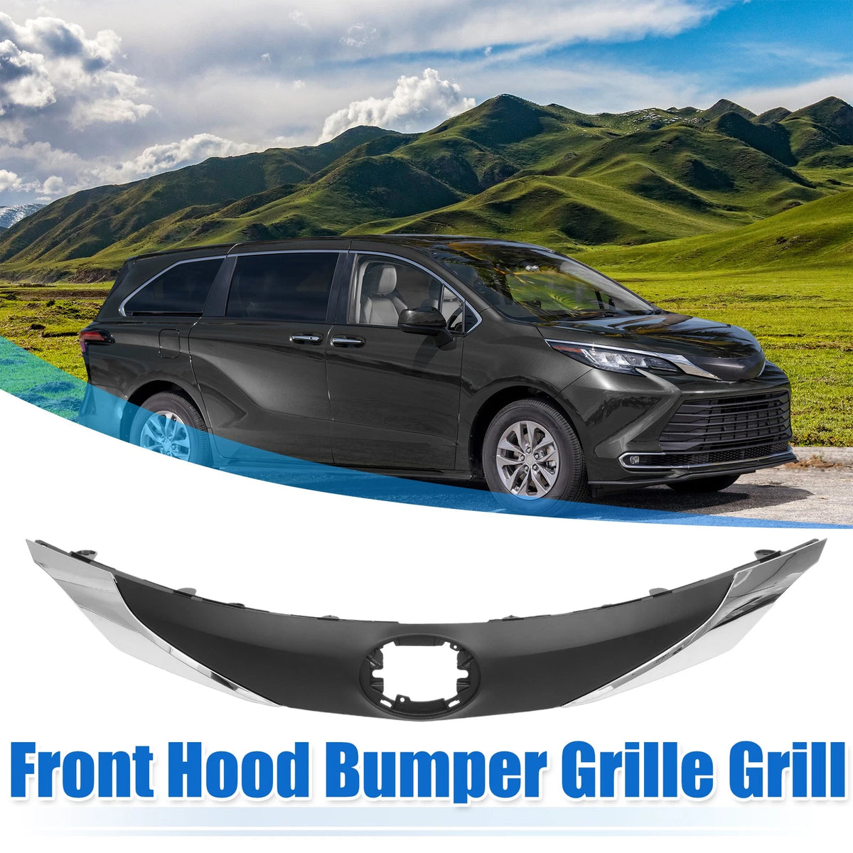 Front Hood Bumper Grille for Toyota Sienna (2011-2020)