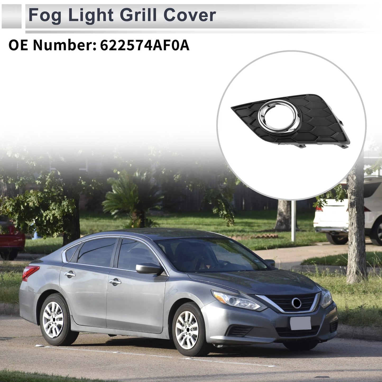 Front Left Fog Light Grill for Nissan Sentra (2016-2019)