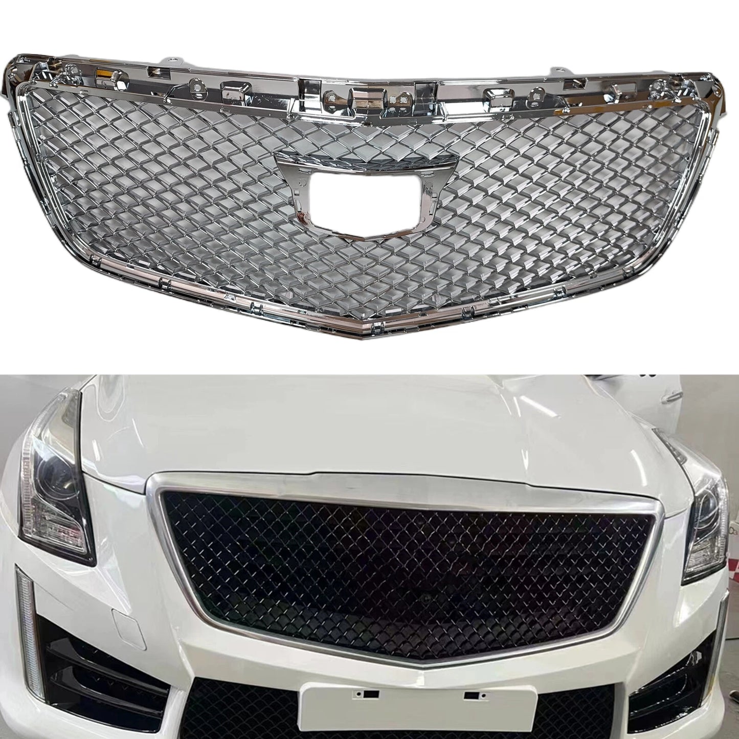 Chrome Front Bumper Grille for Cadillac ATS (2015-2019)