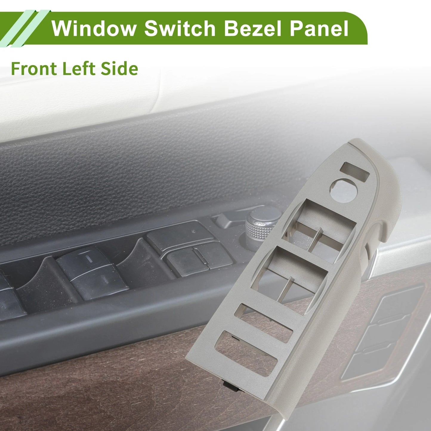Front Left Side Window Switch Bezel Cover for Chevy Silverado