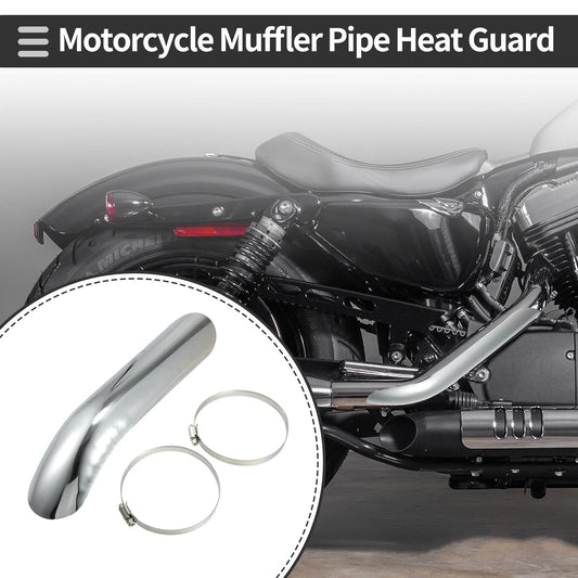 Exhaust Muffler Pipe Heat Shield Curved 265x55mm for Universal Motorcycle