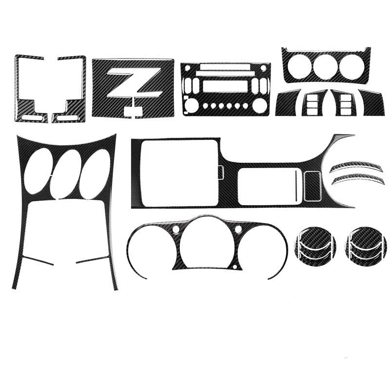 Carbon Fiber Interior Console Dashboard Trim Cover kits For Nissan 350Z 2003-09