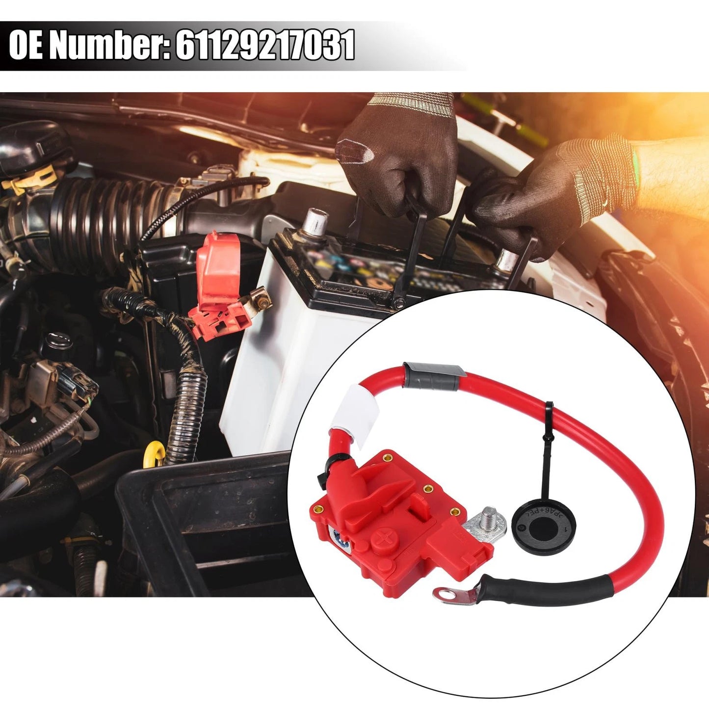 Positive Terminal Battery Cable for BMW 135i M3 128i (2008-2012) Red