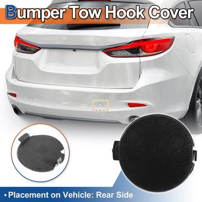 Rear Left Tow Hook Cover for Mazda 6 Atenza (2018-2021) Black