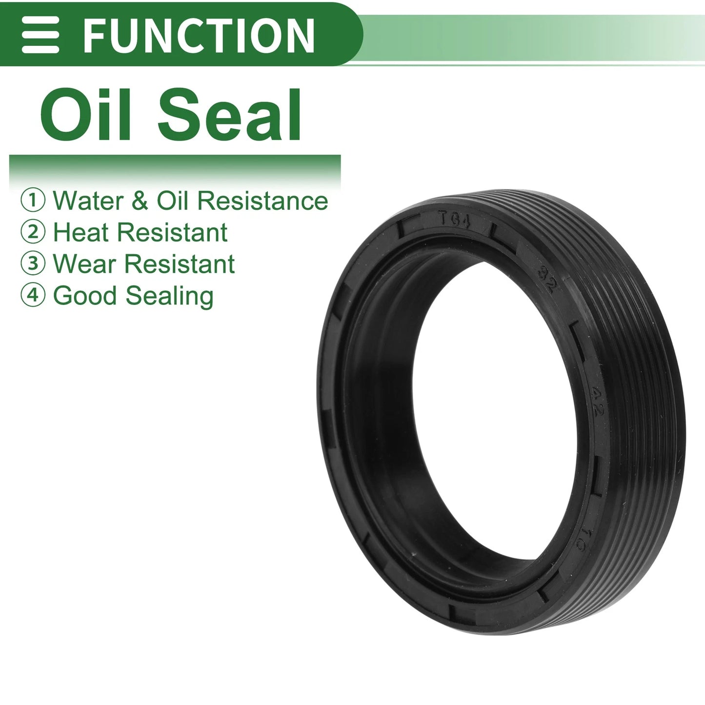 Oil Seal Rotary Shaft Seal NBR Rubber 32x42x10mm Black