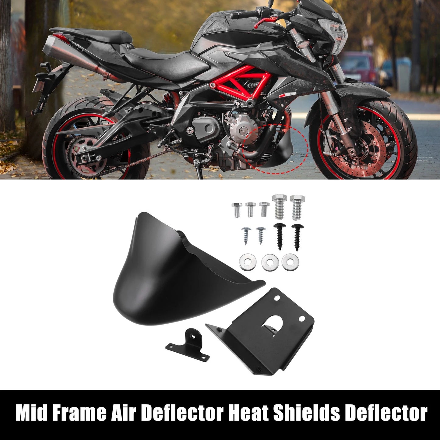 1 Set Lower Spoiler Chin Fairing for Harley Davidson Matte Black