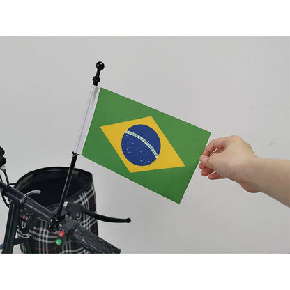 Black Motorcycle Pole Mount for Harley, Honda, BMW - Universal Flag Holder