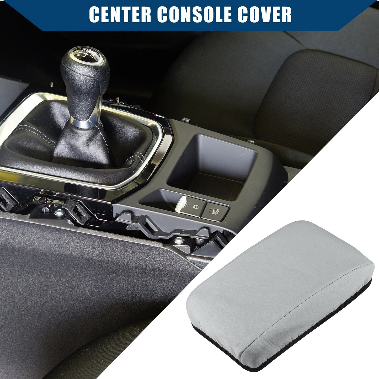 Center Console Armrest Cover for Ford Focus (2015-2018) - Neoprene Gray