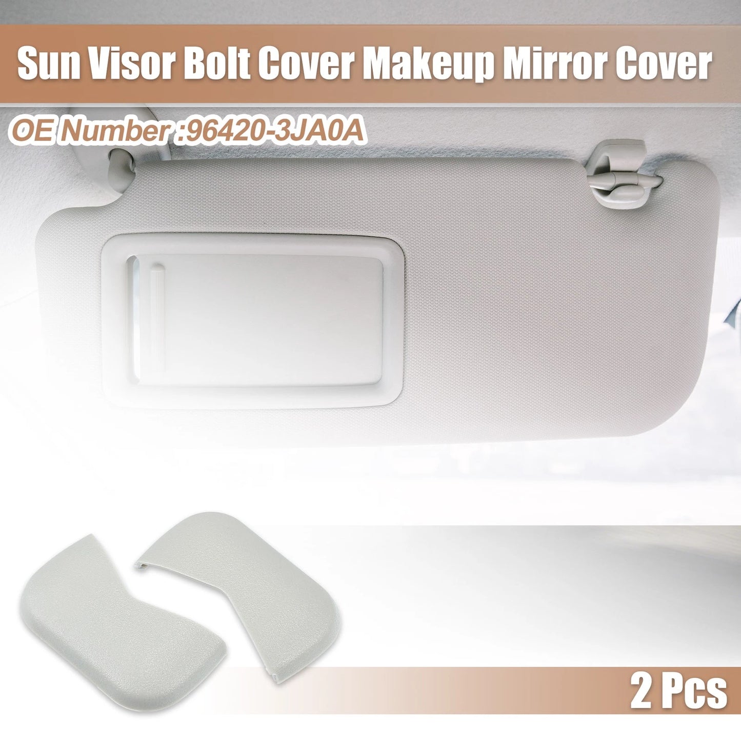 Gray Sun Visor Bolt Covers for Nissan Altima (2013-2023)