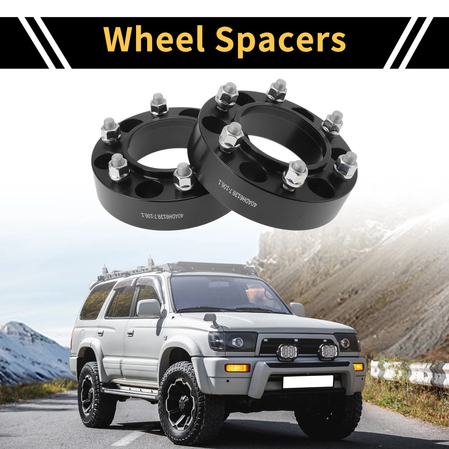 6x139.7mm Wheel Spacers 106.1mm M12x1.5 for Toyota 4Runner (89-23)